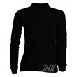 Women's polo long-sleeve black