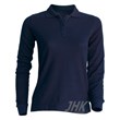 Women's polo long-sleeve T-shirt, nav