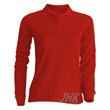 Women's polo long-sleeve T-shirt, red