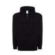 Majica s kapuljačom i zatvaračem, unisex, crna