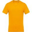 Men's short sleeved v-neck t-shirt, yellow